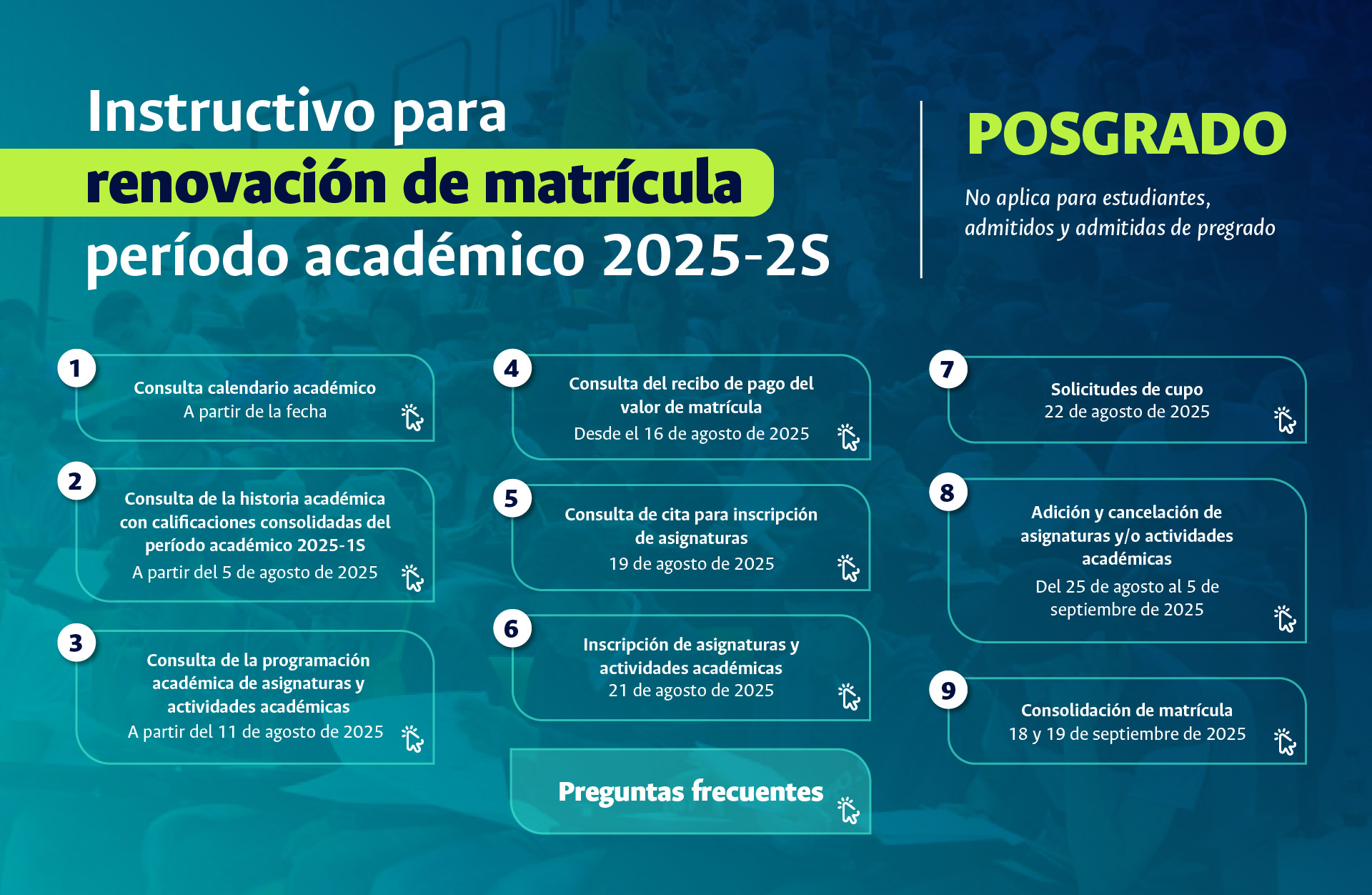 Instructivo de renovación de matrícula - Pregrado 2025-2S