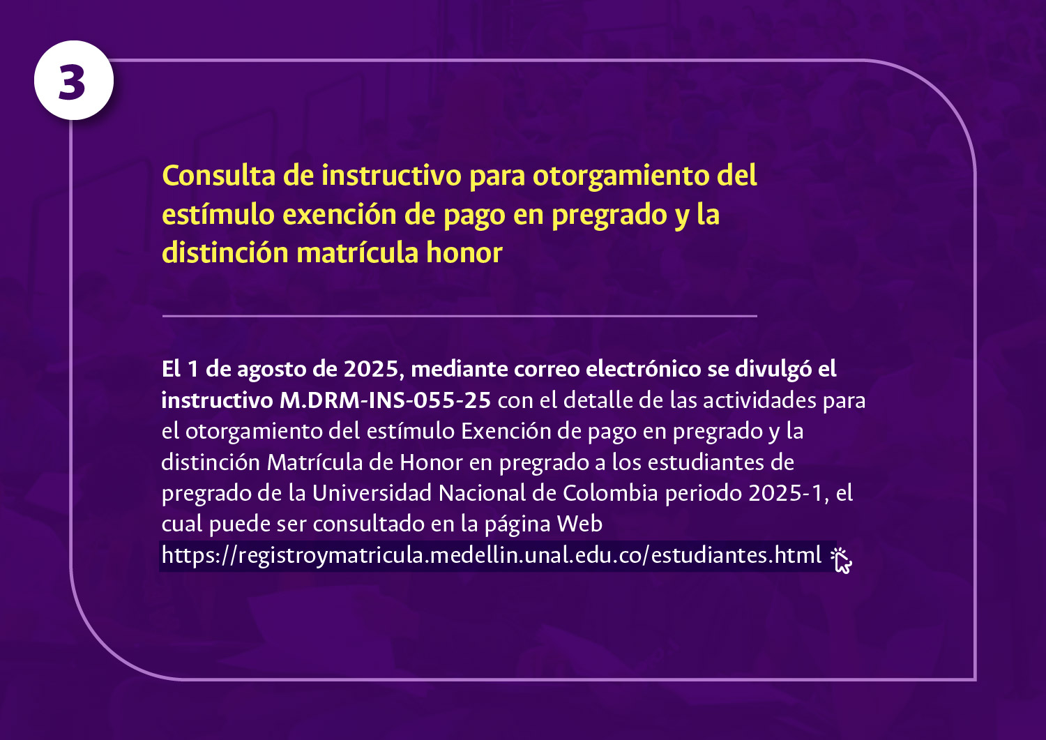 Consulta de la historia académica: detalles y enlaces