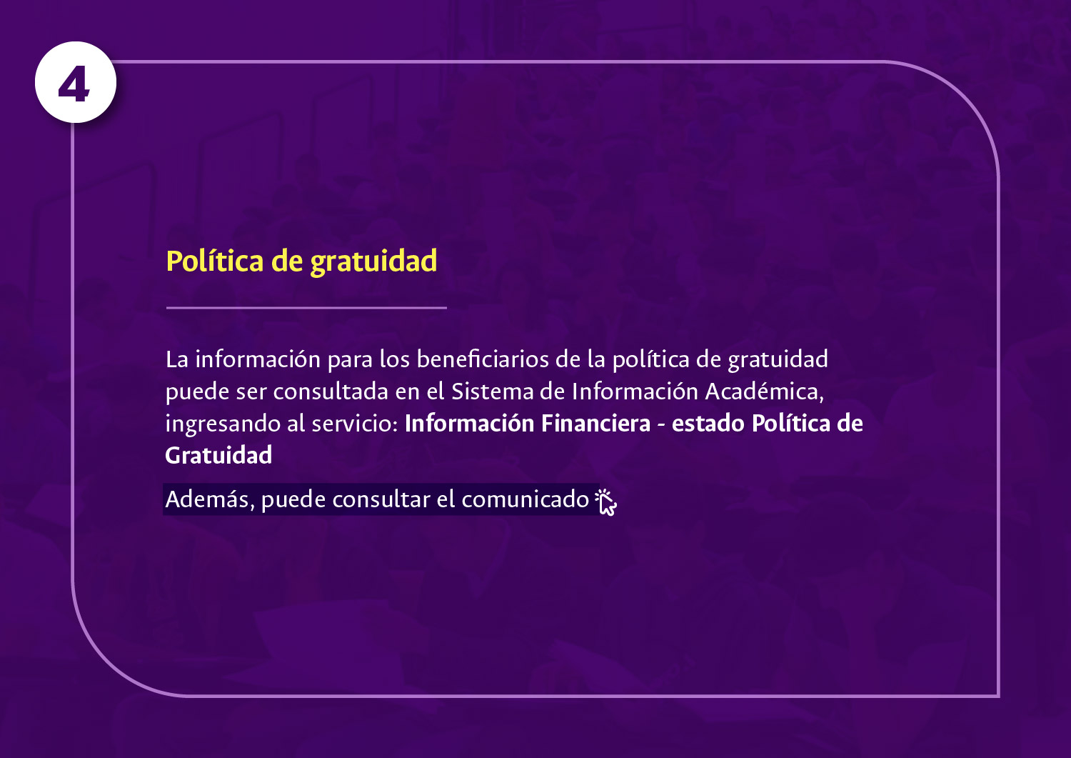 Consulta de la historia académica: detalles y enlaces