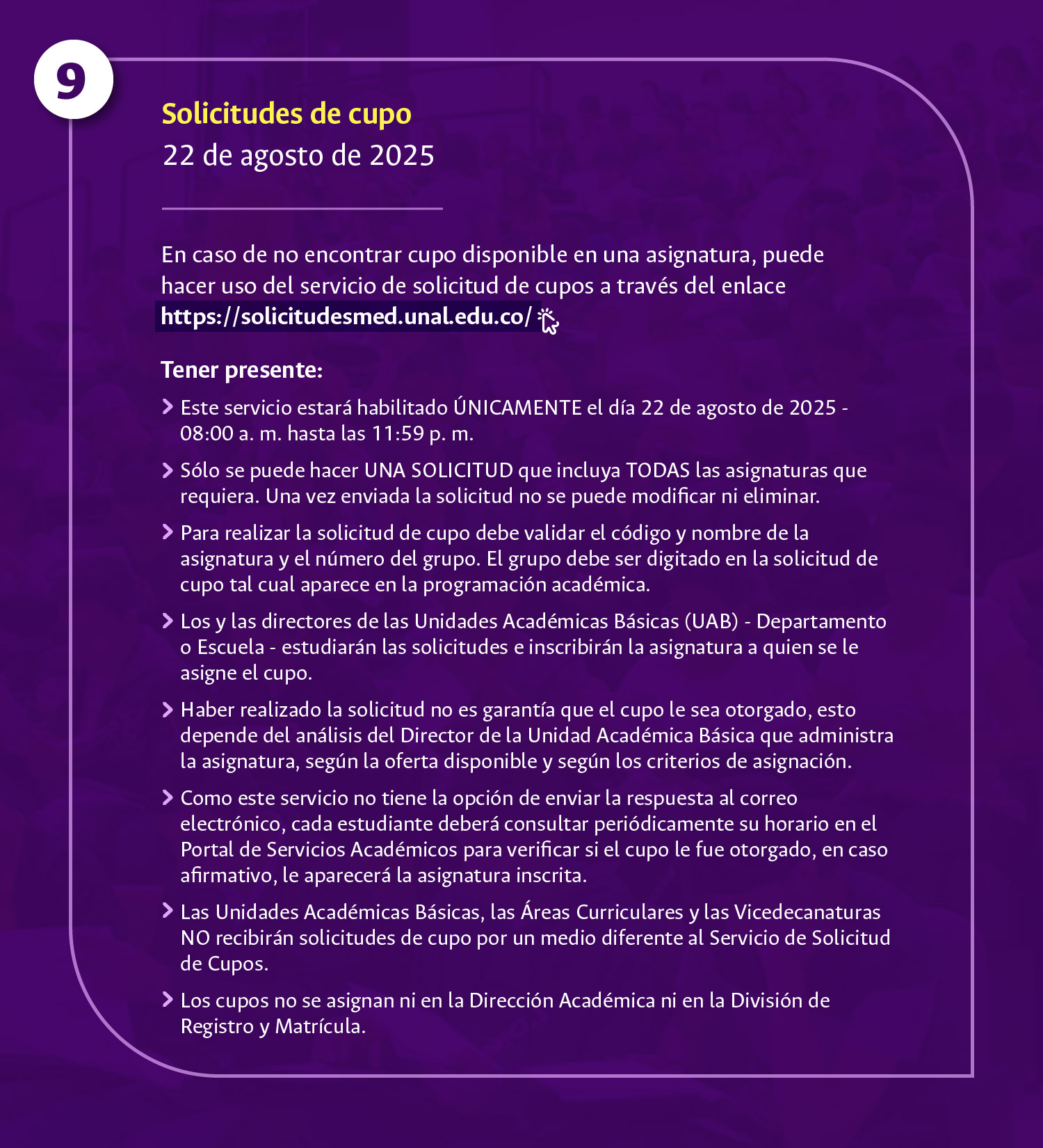 Consulta de la historia académica: detalles y enlaces